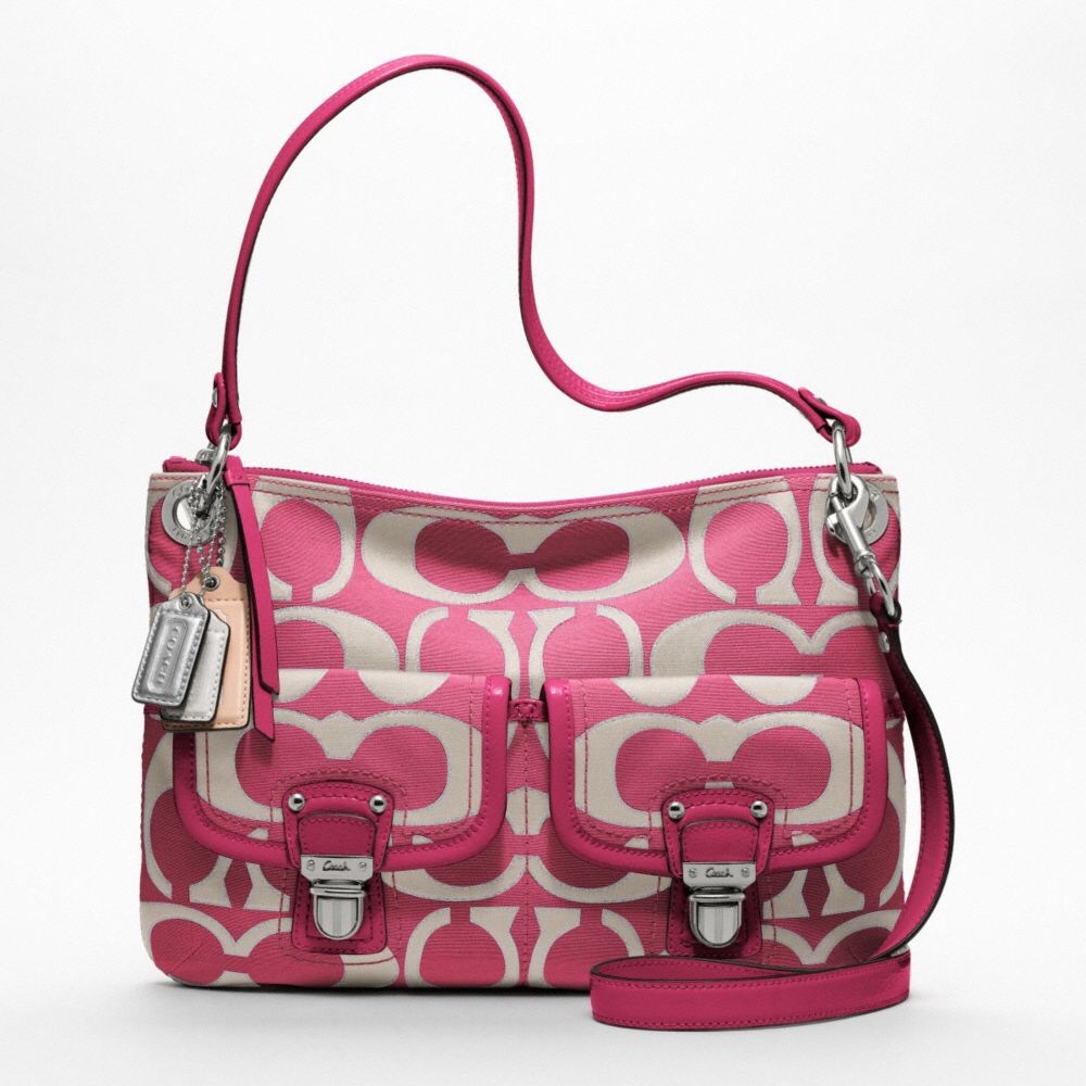 Coach Poppy Metallic Signature Sateen Hippie#18980